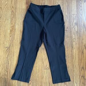 Isaac Mizrahi Live 24/7 Stretch Icon Crop Pants Straight Leg Black WOMEN’S 10